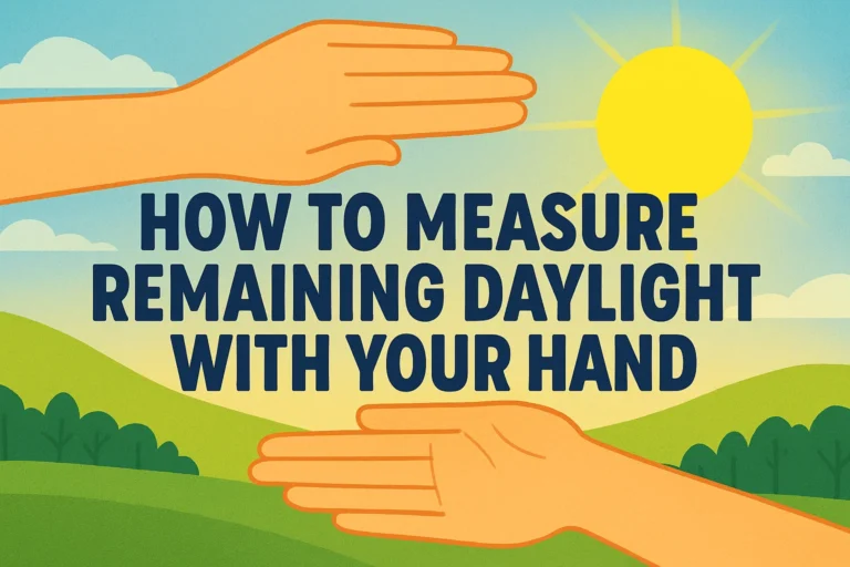 How to Measure Remaining Daylight with Your Hand Survival Stuff Ideas for Outdoor Lovers