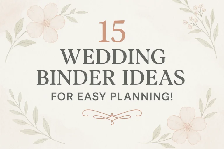 15 Creative Wedding Planning Binder Ideas for Effortless Organization