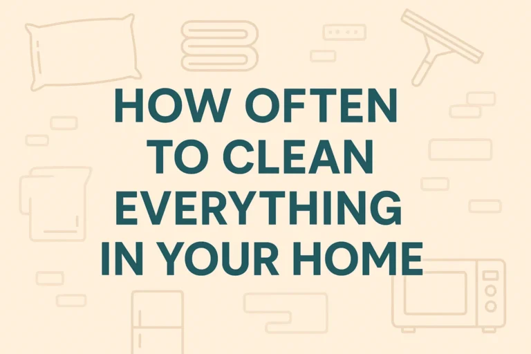 Easy Cleaning Schedule How Often to Clean Everything in Your Home for Fresh Living