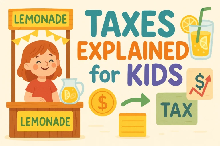 Engaging Money Management Activities Taxes Explained for Kids with Fun Illustrations