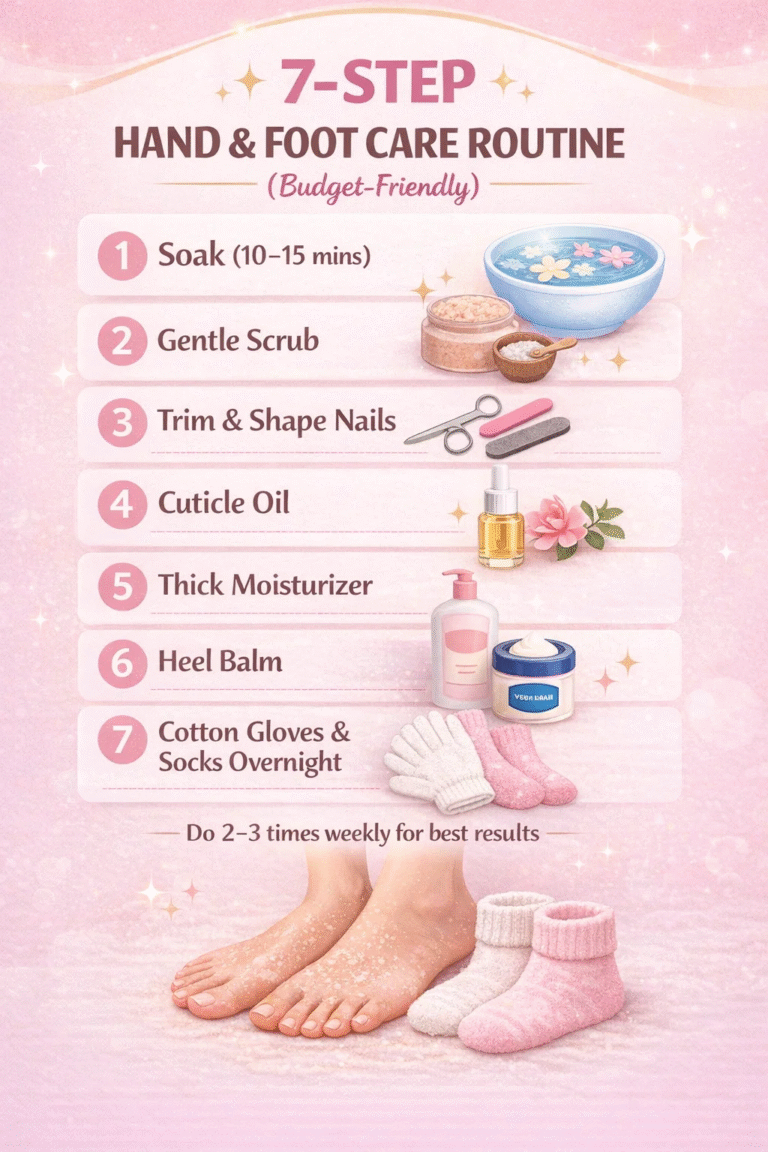 7-Step Hand  Foot Care Routine Fix Dry Hands  Cracked Heels At Home