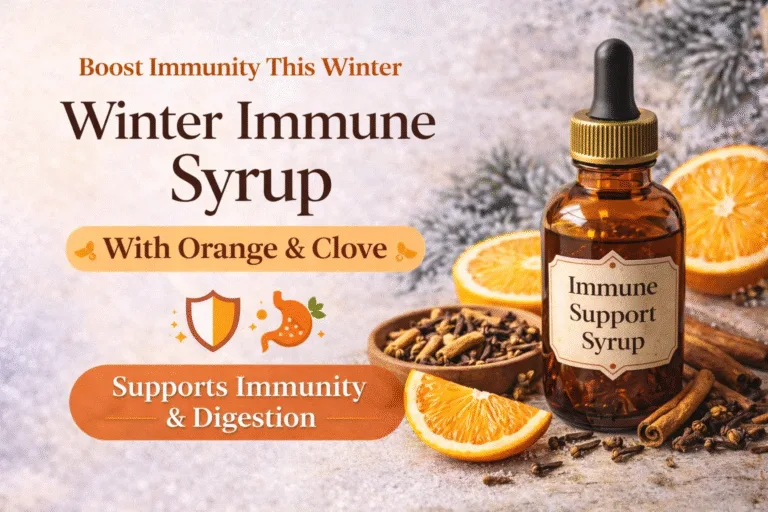 DIY Winter Immune Glycerite Orange  Clove Herbal Syrup for Digestion and Immunity Support