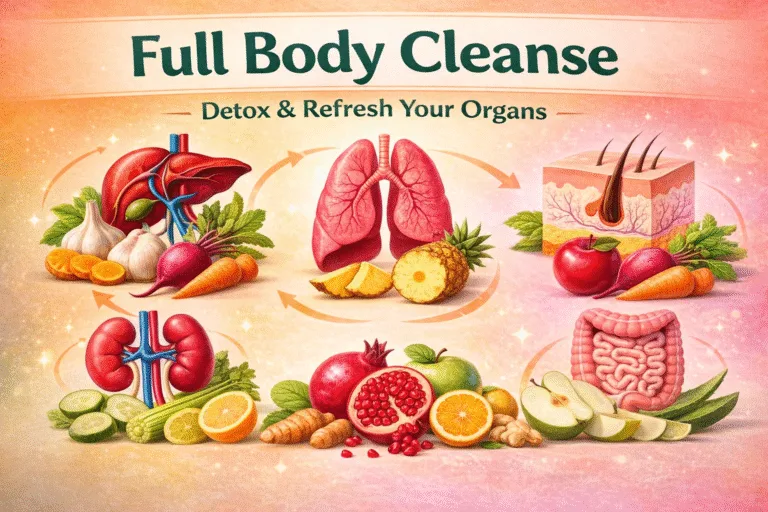 Full Body Detox Foods for Liver, Kidney  Lungs  Natural Cleanse Infographic  Health Tips