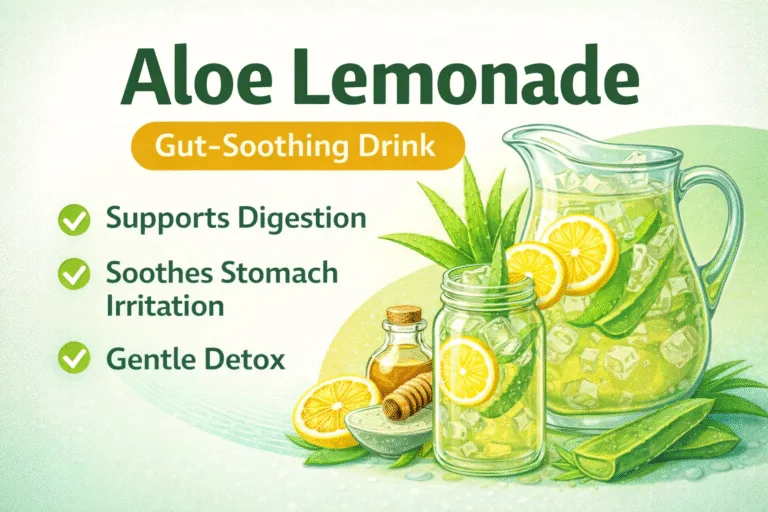 Gut Soothing Aloe Lemonade Recipe  Healthy Detox Drink for Digestion  Hydration