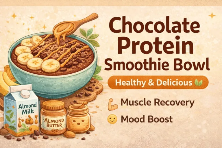 Easy 4-Ingredient Chocolate Protein Smoothie Bowl Recipe for Muscle Recovery