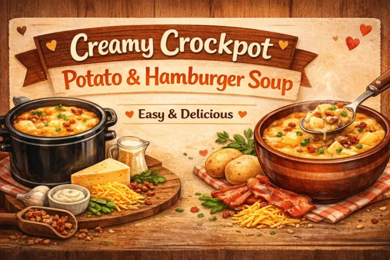Creamy Crockpot Potato and Hamburger Soup Recipe – Easy Slow Cooker Ground Beef Potato Soup