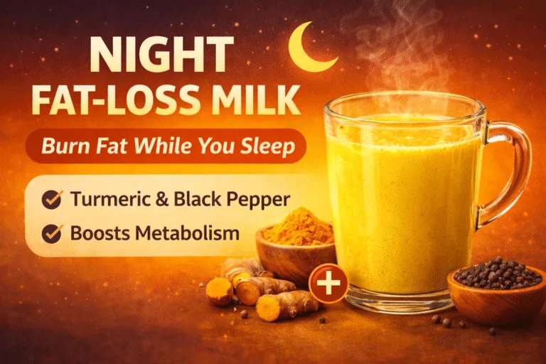 Night Fat-Loss Golden Milk Recipe Turmeric  Black Pepper Bedtime Drink for Metabolism