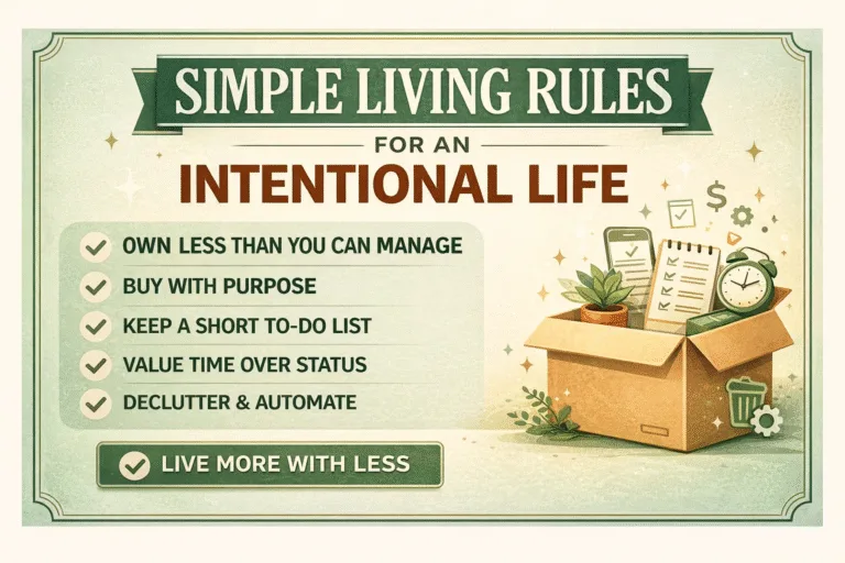 15 Minimalist Rules for a Simple Intentional Life  Daily Habits for Less Stress and Focus