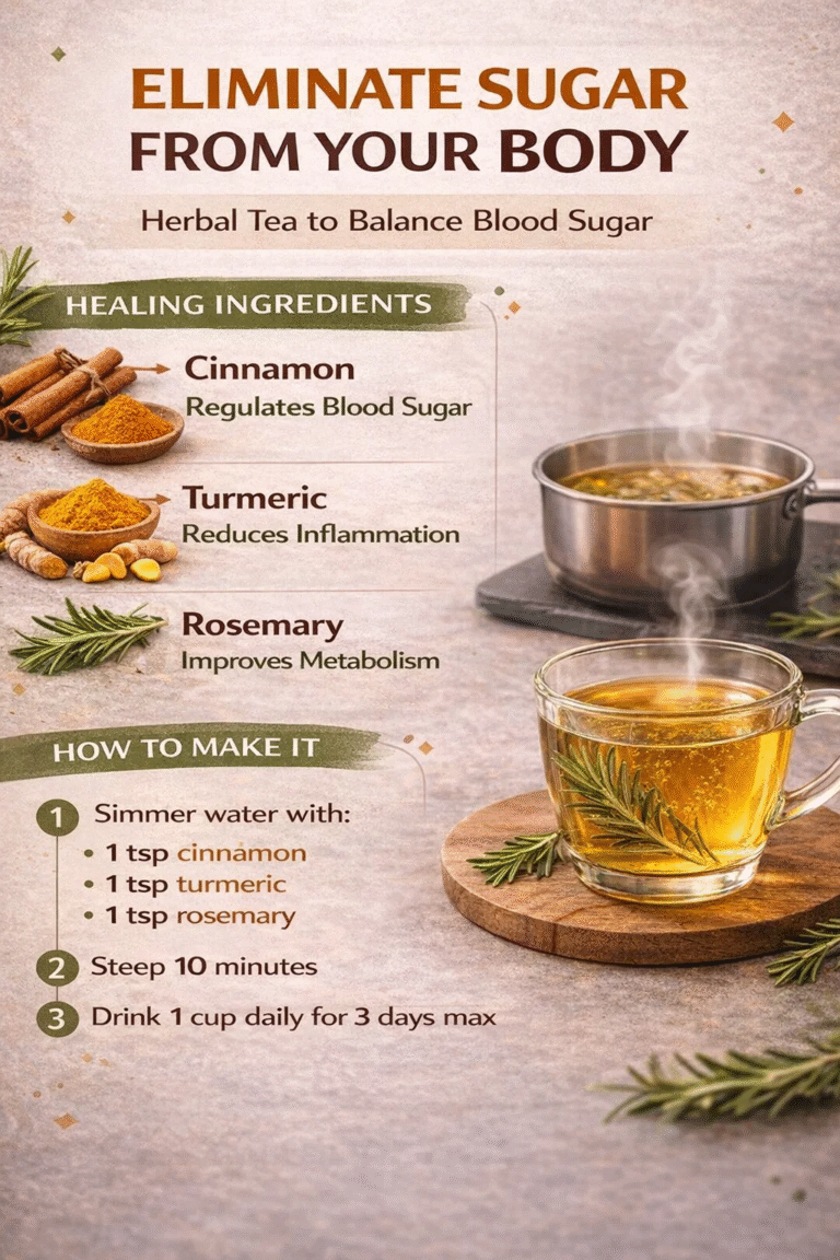 3-Day Blood Sugar Detox Tea Recipe Cinnamon, Turmeric  Rosemary Herbal Drink