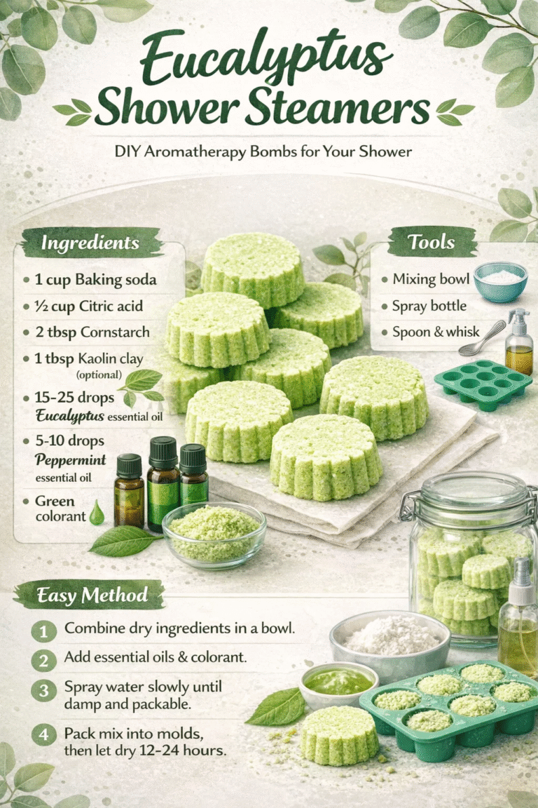 DIY Eucalyptus Shower Steamers  Easy Homemade Aromatherapy Shower Bombs Recipe