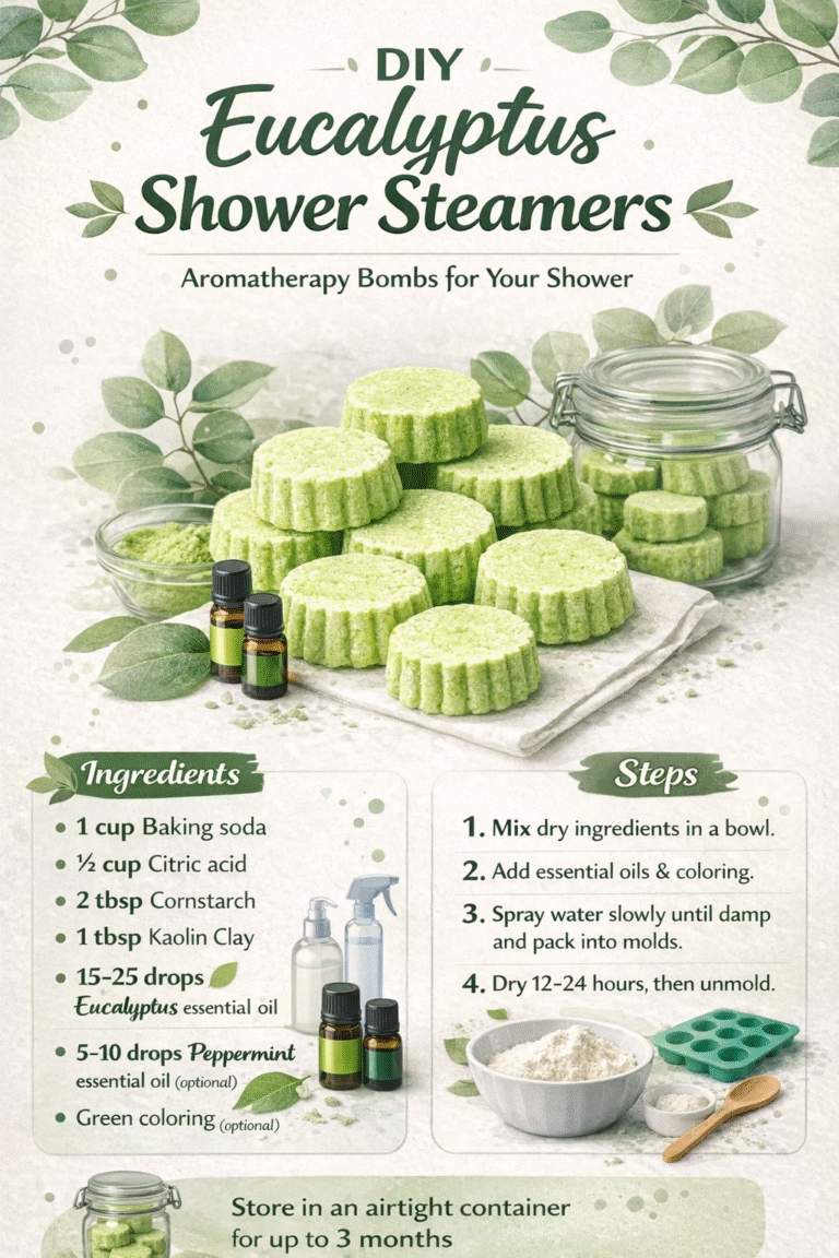 DIY Eucalyptus Shower Steamers  Easy Homemade Aromatherapy Shower Bombs Recipe