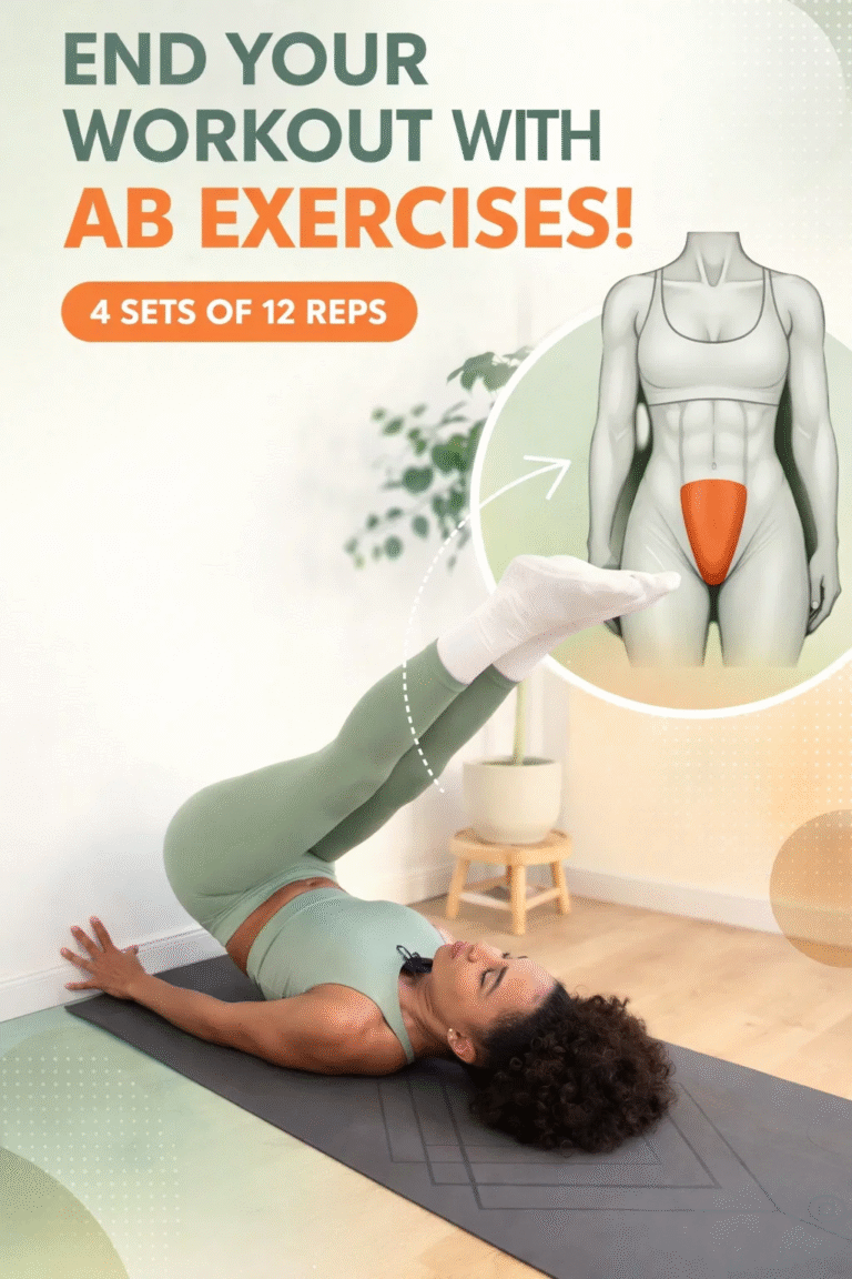 Lower Ab Workout for a Flat Tummy 4×12 Reverse Crunches Routine