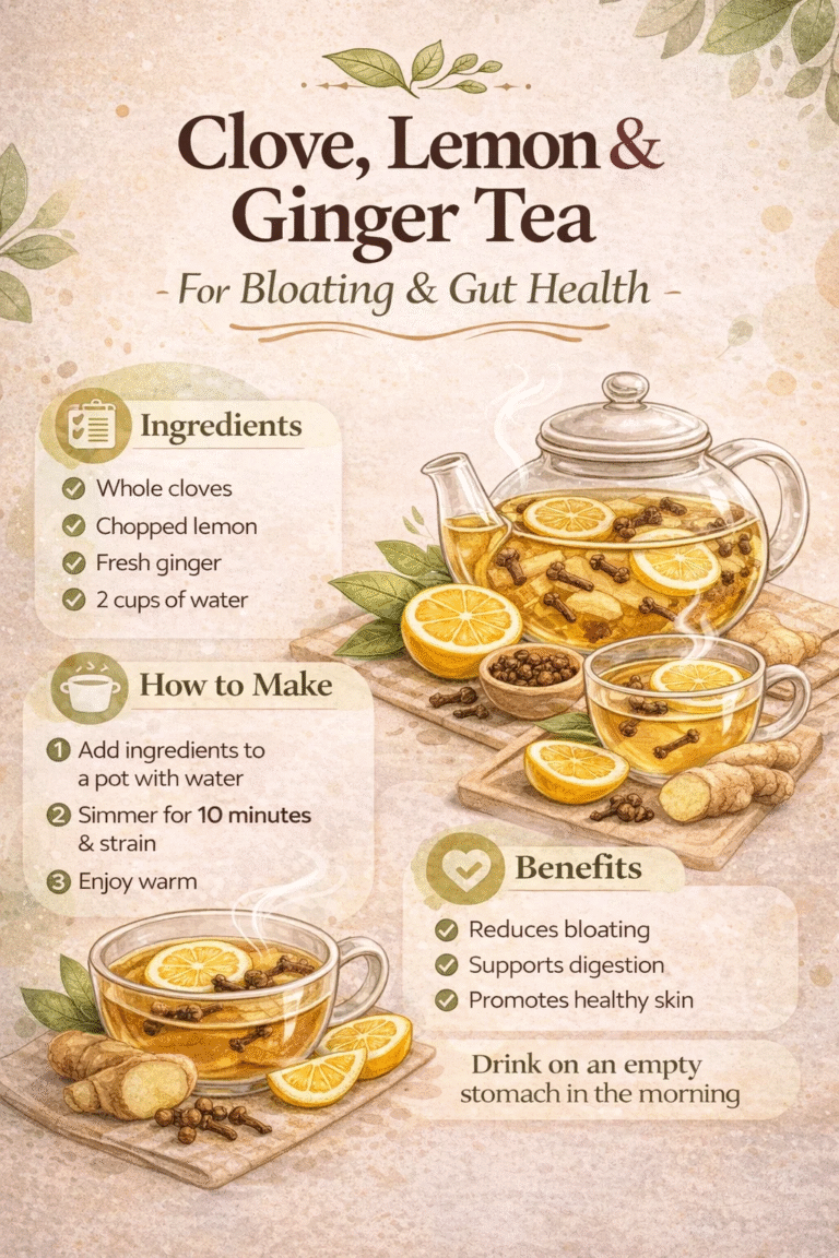 Clove, Lemon  Ginger Tea Recipe for Bloating, Gut Health  Digestion