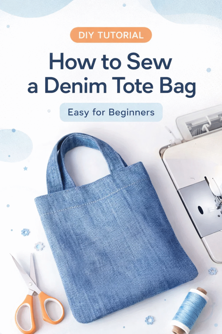 DIY Mini Denim Tote Bag  Easy Upcycled Jean Purse Tutorial