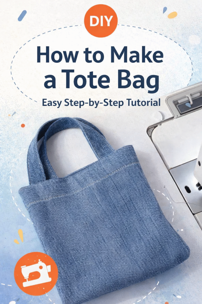 DIY Upcycled Denim Mini Tote Bag Tutorial  Easy Sewing Project for Beginners