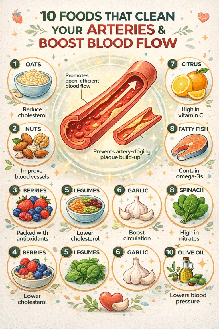 10 Foods That Clean Your Arteries and Boost Blood Flow Naturally