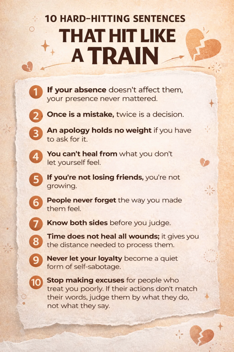 10 Sentences That Hit Like A Train Powerful Mindset Life Lessons Truth