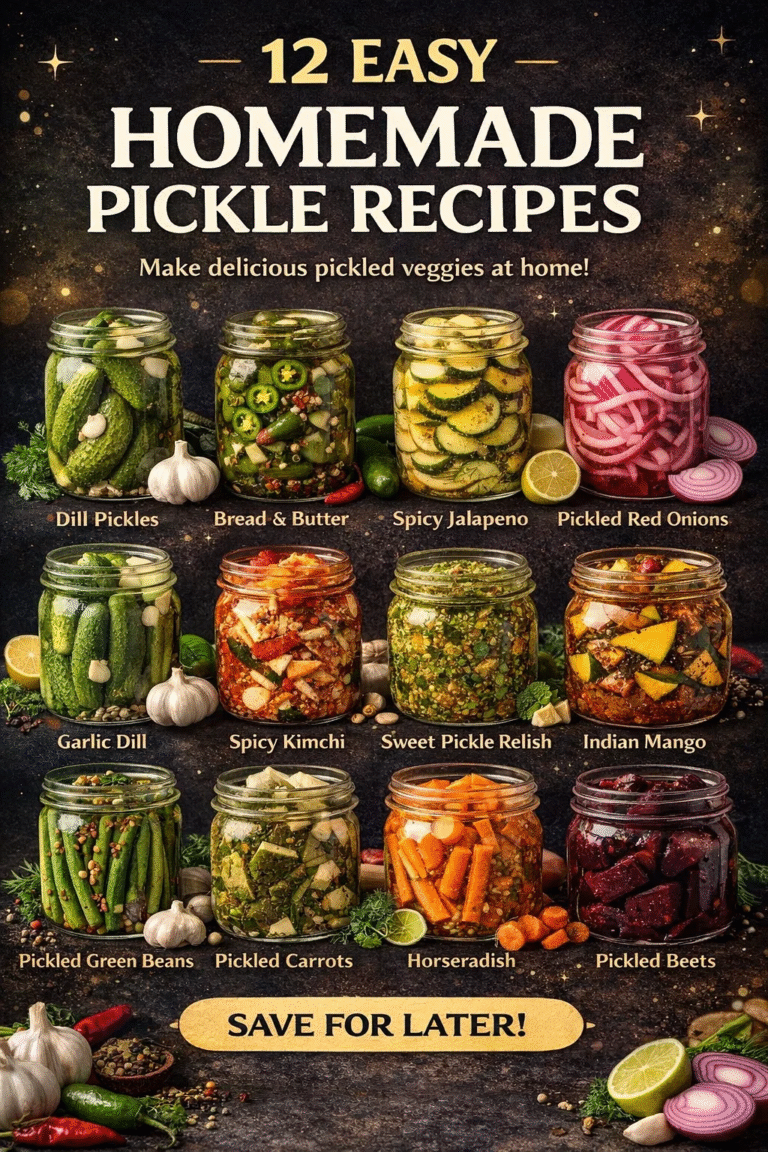 12 Easy Homemade Pickle Recipes  Quick DIY Pickling Guide for Vegetables  More