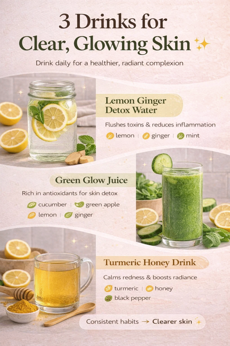 3 Skin Clearing Detox Drinks for Glowing Skin   Natural Glow Juice Recipe