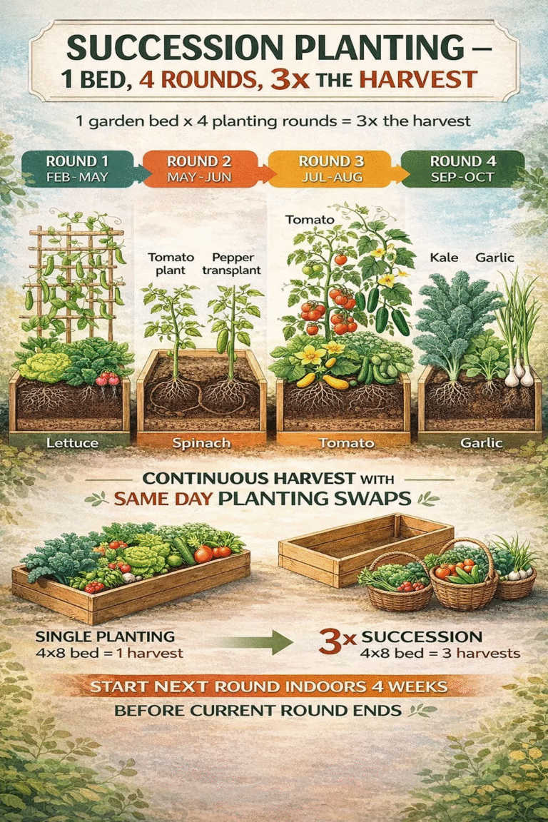 4 Rounds of Succession Planting Maximize Your Garden Harvest in One Bed