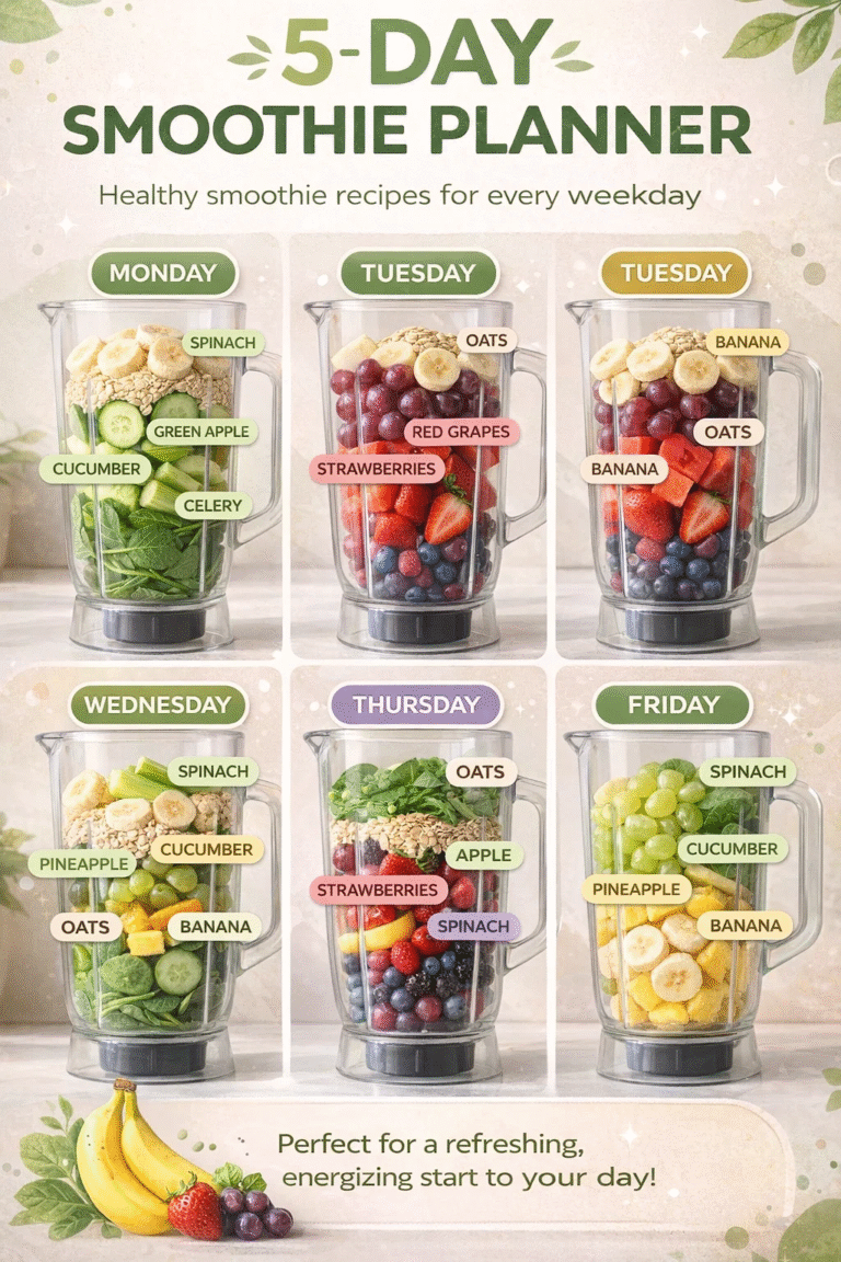 5-Day Healthy Smoothie Meal Prep Guide  Easy Plant-Based Vegan Recipes