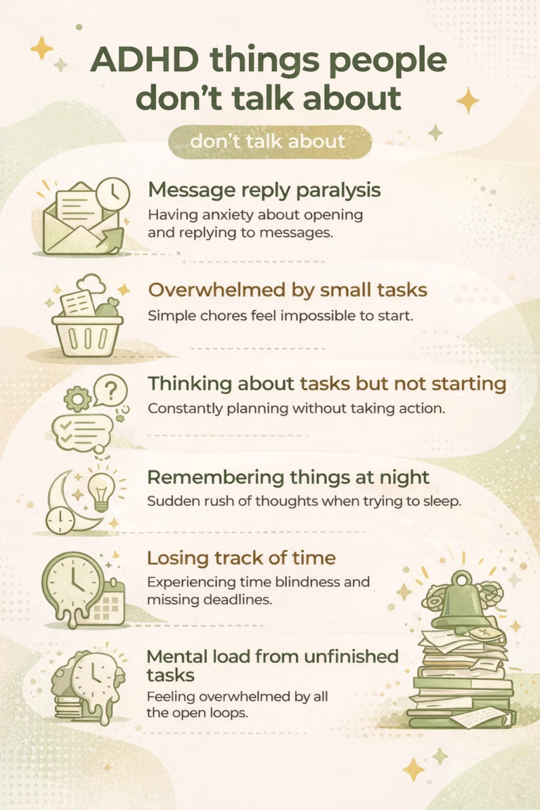 6 ADHD Secrets  Mental Load Symptoms Time Blindness, Paralysis  Executive Dysfunction