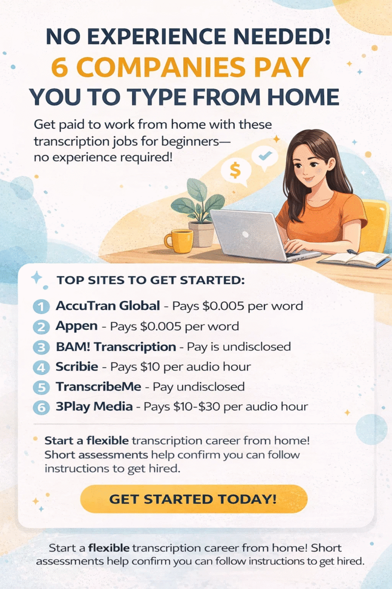 6 Best Online Transcription Jobs for Beginners No Experience Work From Home