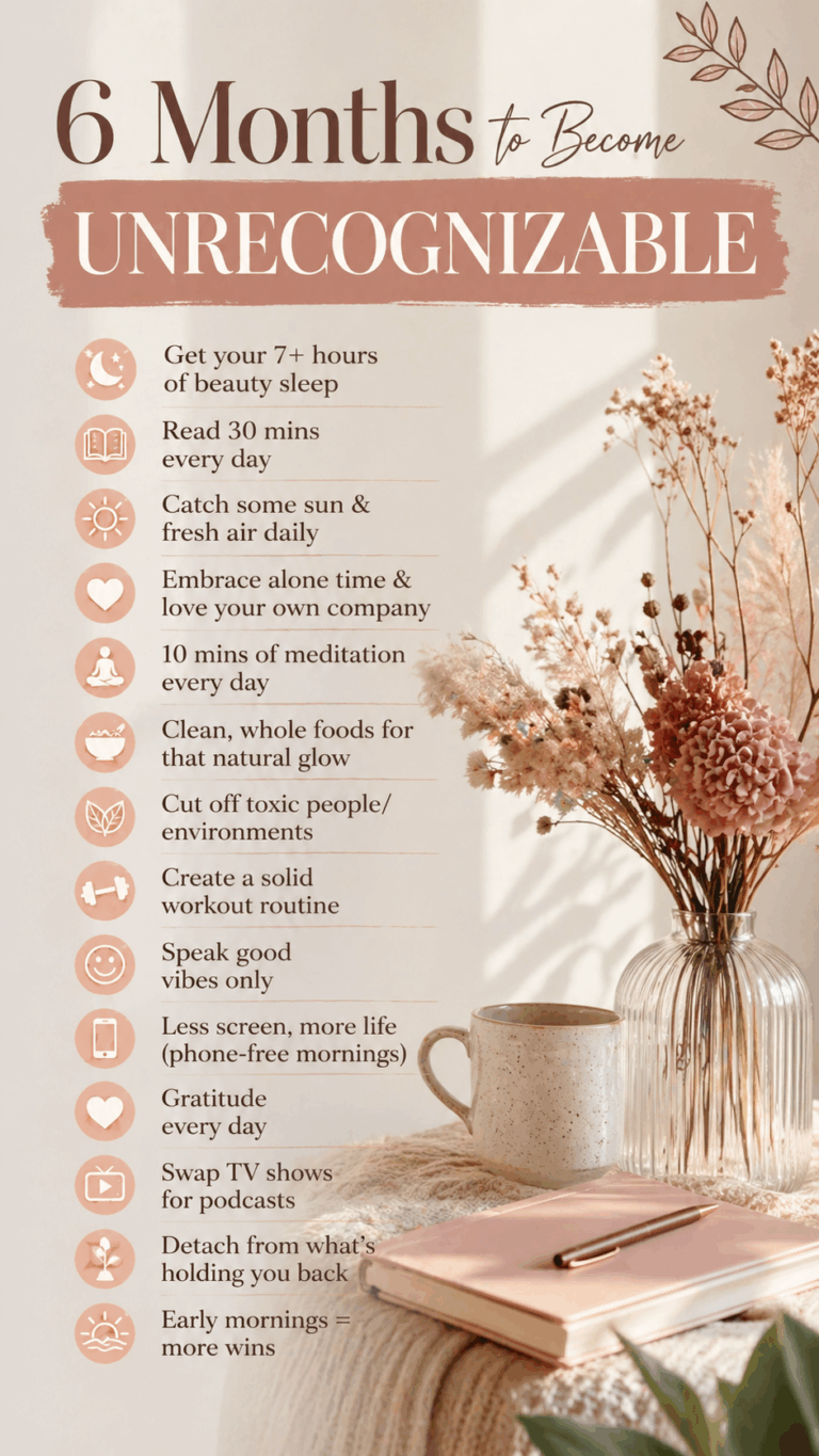 6 Months to Become Unrecognizable Daily Habits for Glow Up  Self Growth