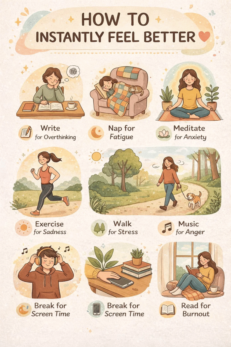 8 Simple Habits to Instantly Feel Better and Improve Your Mental Health at Home