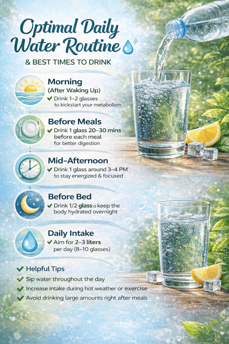 Best Daily Drinking Water Routine  Timing for All-Day Hydration