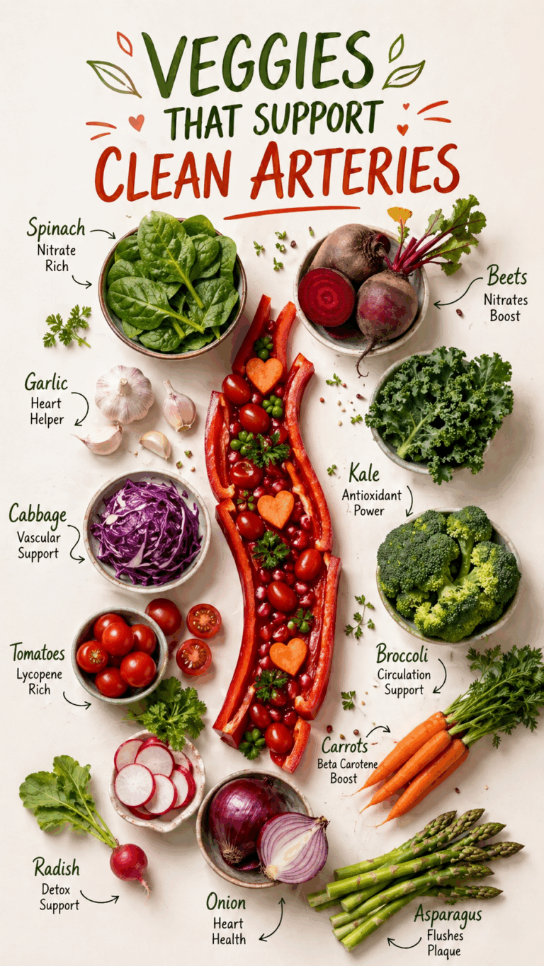 Best Vegetables to Clean Arteries Naturally for Heart Health Food Guide