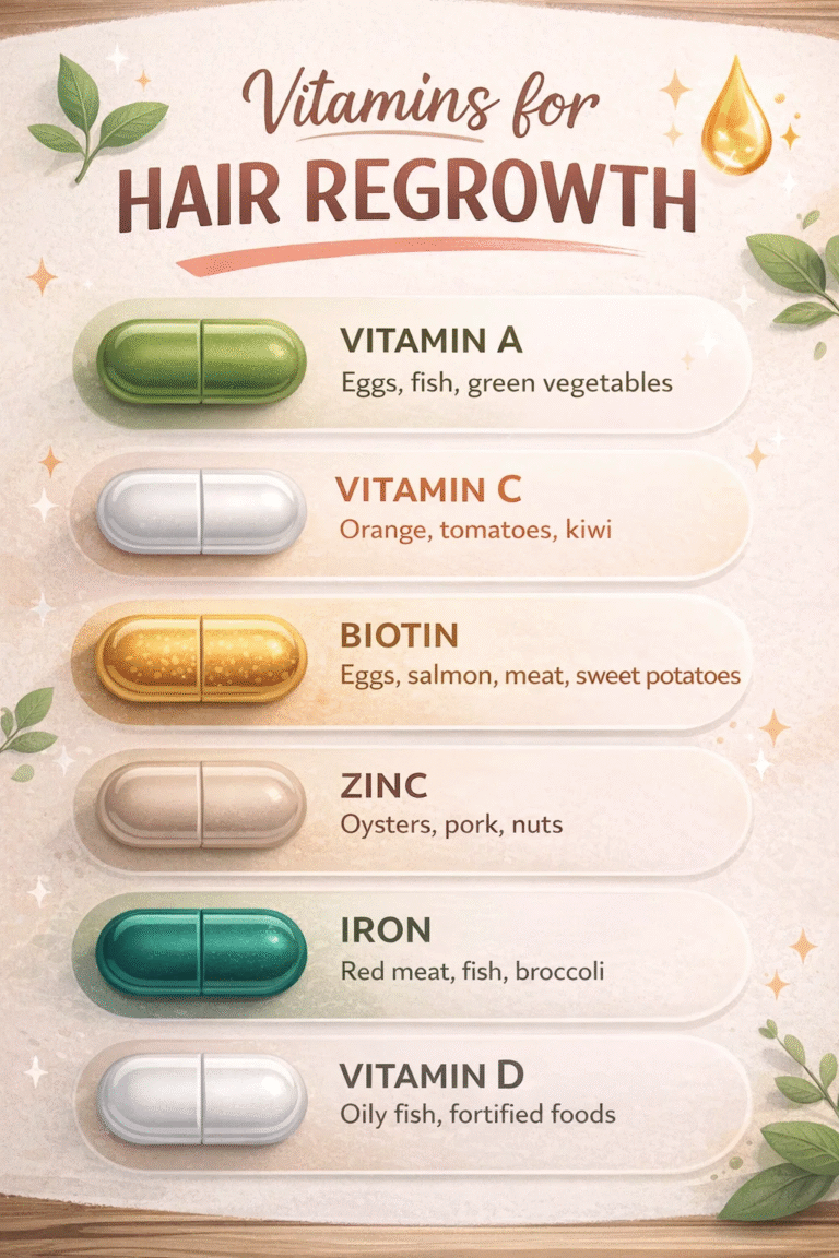 Best Vitamins and Nutrients for Natural Hair Regrowth Vitamin A, Biotin, Zinc, and Iron