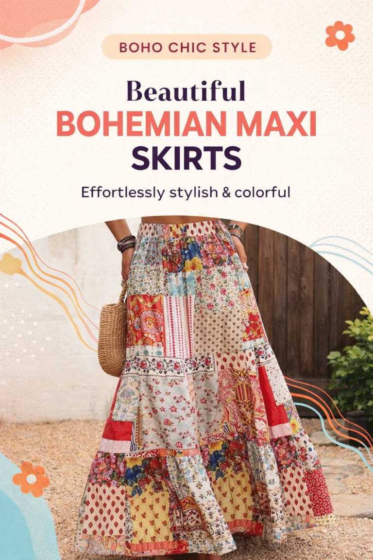 Boho Patchwork Floral Maxi Skirt  High Waist Ruffle Summer Vacation Beach Style