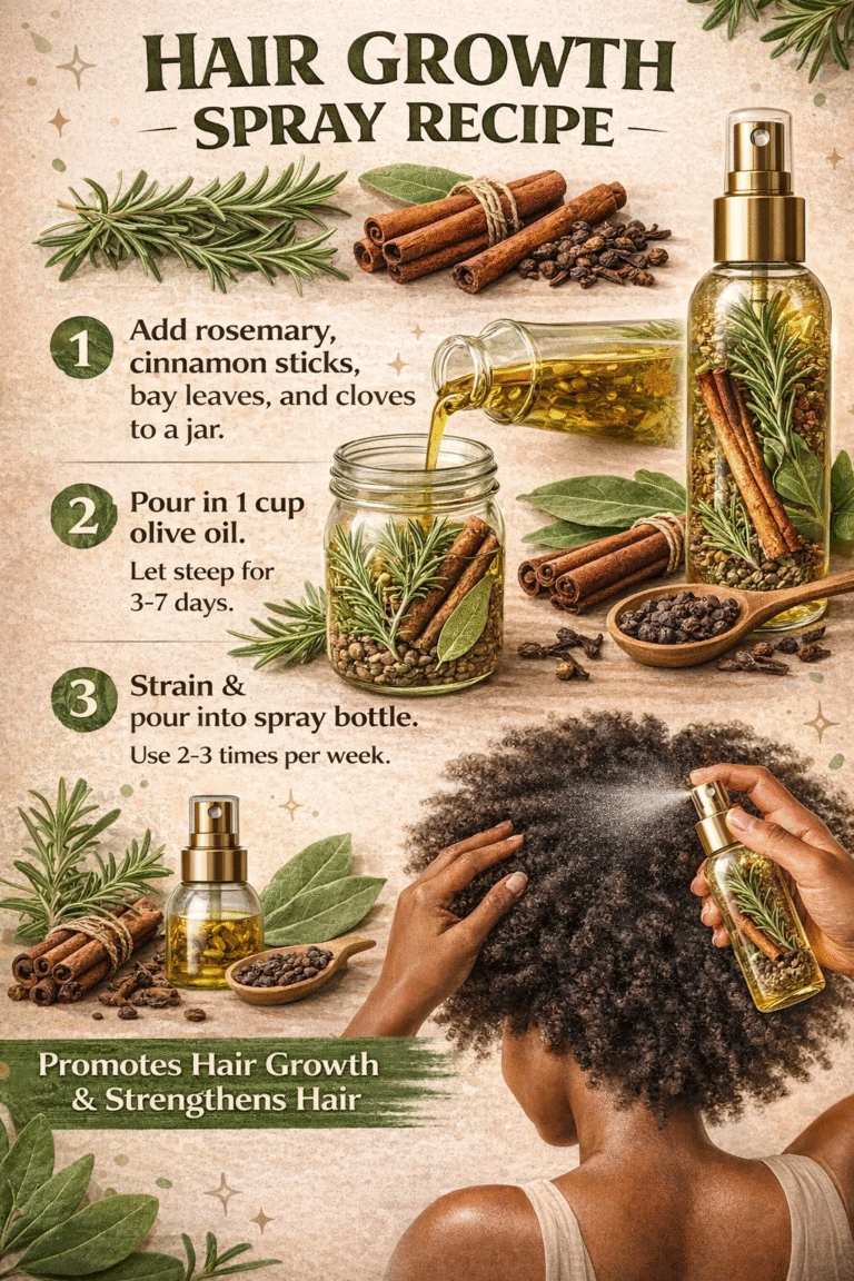 DIY Rosemary and Cinnamon Hair Growth Spray Recipe for Stronger Hair