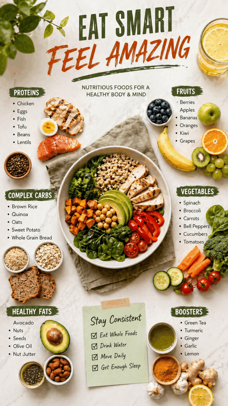 Essential Foods for Weight Loss and a Flat Stomach Proteins, Carbs, Fats, and More