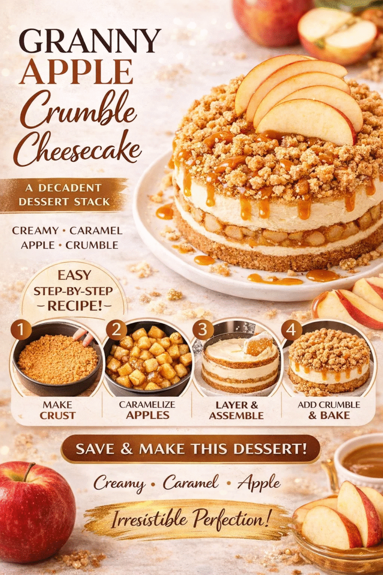 Granny Smith Apple Crumble Cheesecake Recipe  Easy Fall Dessert Layered Apple Cheesecake