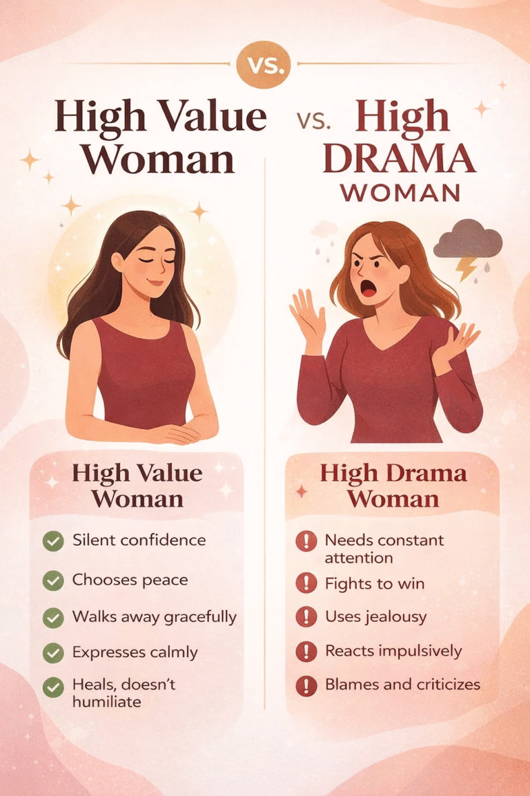 High Value Woman vs High Drama Woman Mental Health  Relationship Tips  Glow-Up Advice