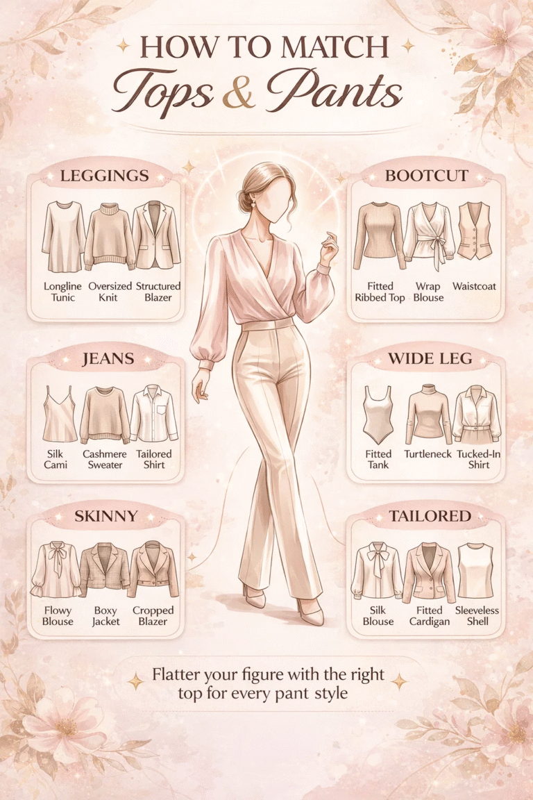 How to Match Pants to Tops Outfit Guide  Capsule Wardrobe Map