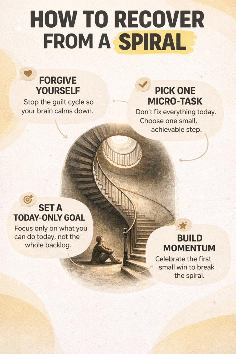 How to Recover From a Spiral 4 Steps for When Youre Behind and Overwhelmed