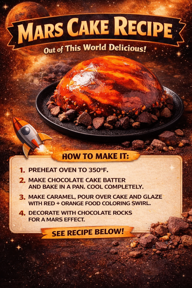 Mars Chocolate Cake Recipe with Caramel  Ganache  Galaxy Space Theme Dessert