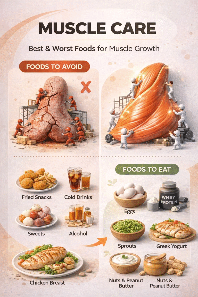 Muscle Care Guide Foods to Eat vs. Avoid for Strength and Fitness Training