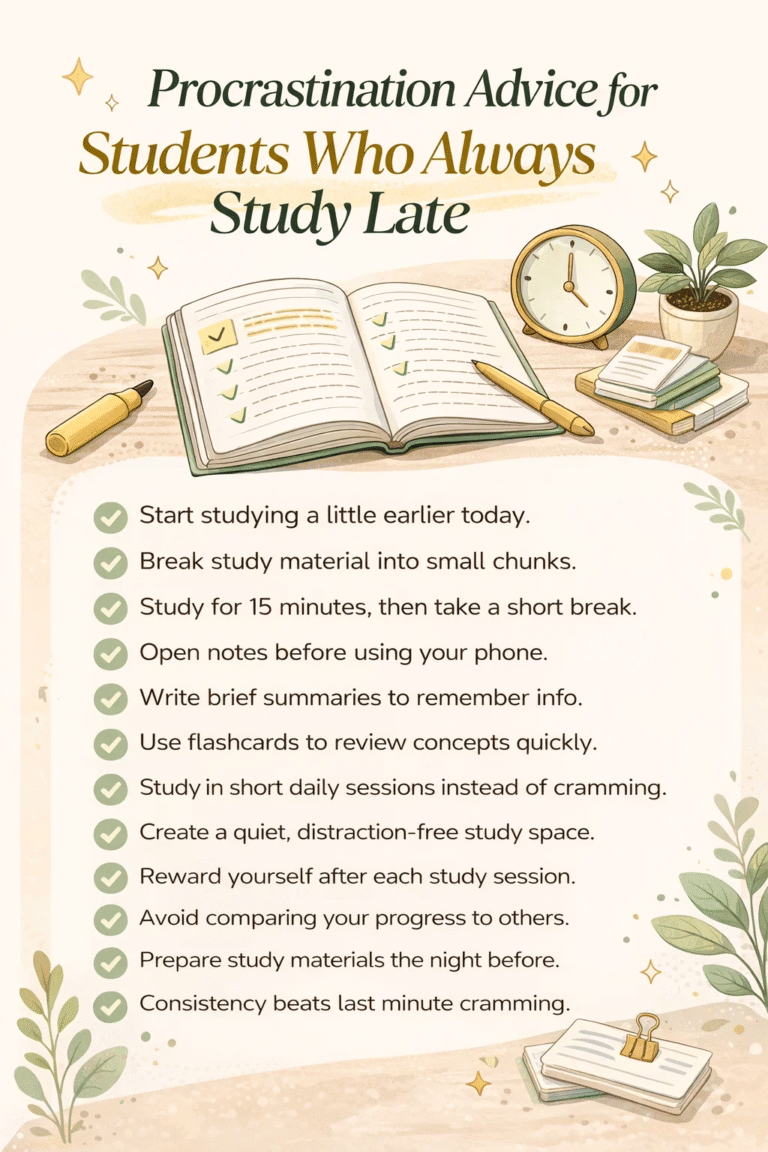 Stop Procrastinating Study Tips for Students and Last Minute Exam Prep