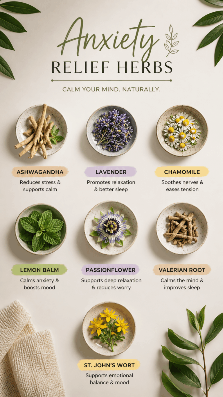7 Anti-Anxiety Herbs to Reduce Stress Naturally Ashwagandha, Chamomile