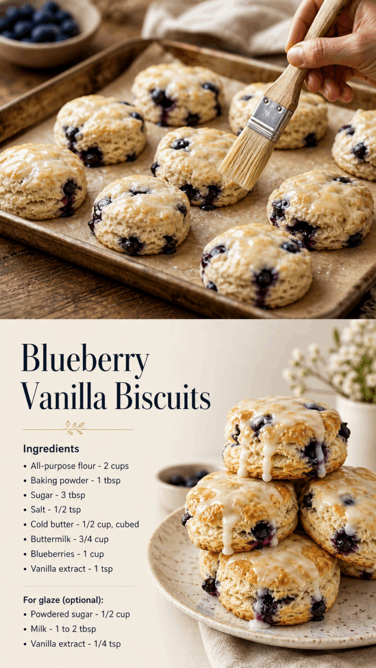 Fluffy Blueberry Buttermilk Biscuits Recipe  Easy Homemade Breakfast Treat