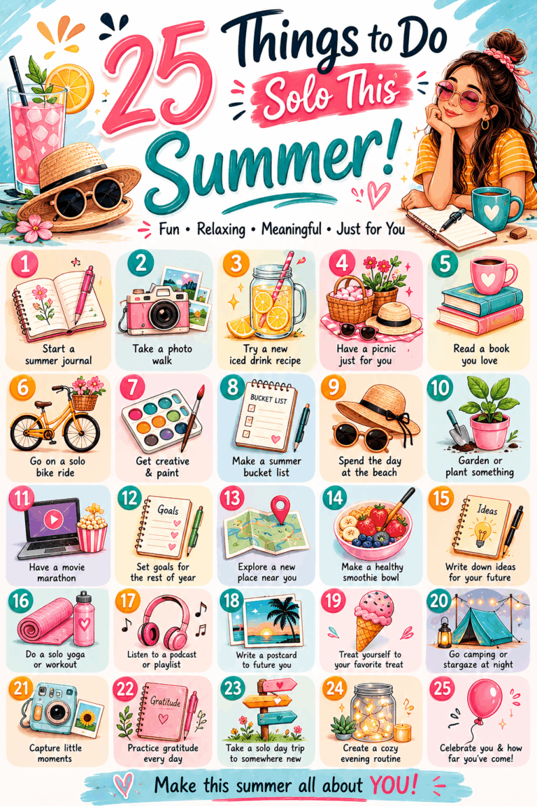 25 Solo Summer Activities for Women Fun Self-Care  Bucket List Ideas