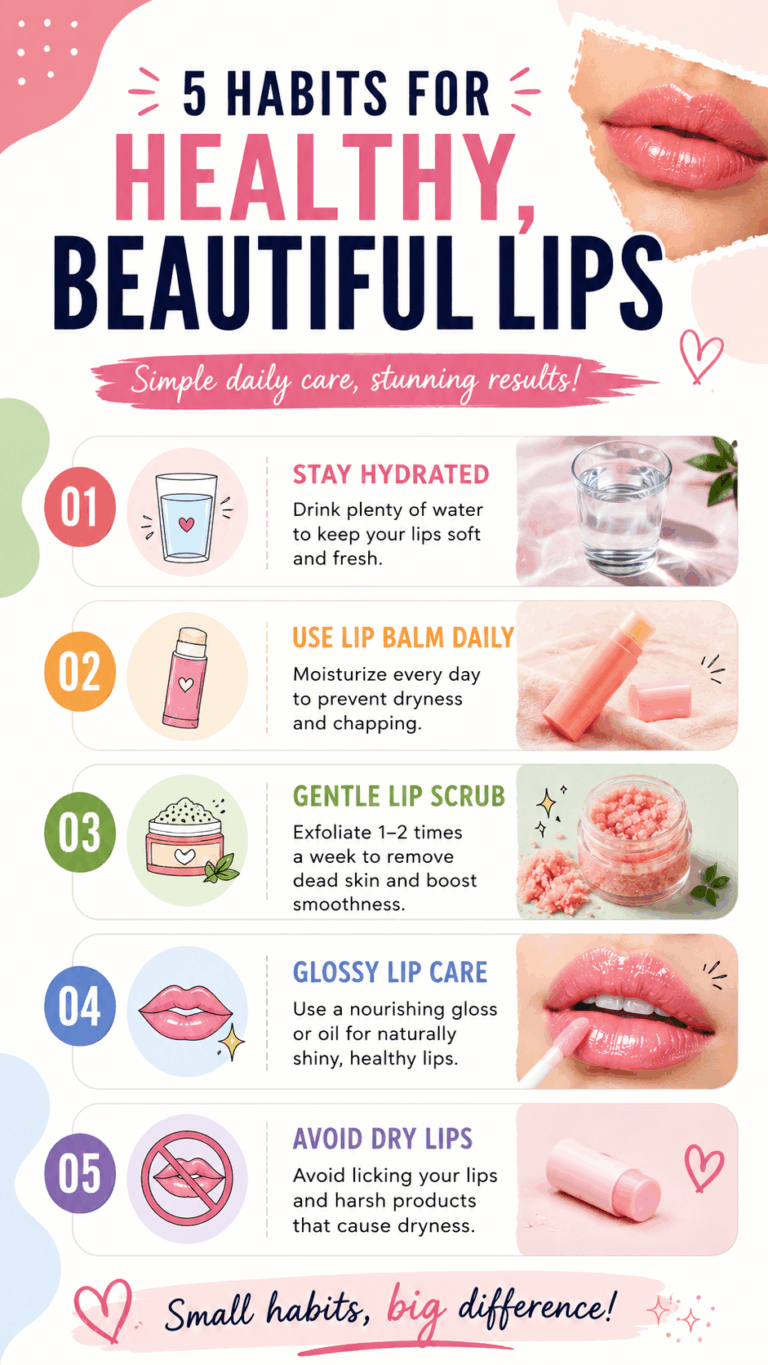 5 Habits for Pretty Healthy Lips Easy Tips for Soft, Smooth, Glossy Lips