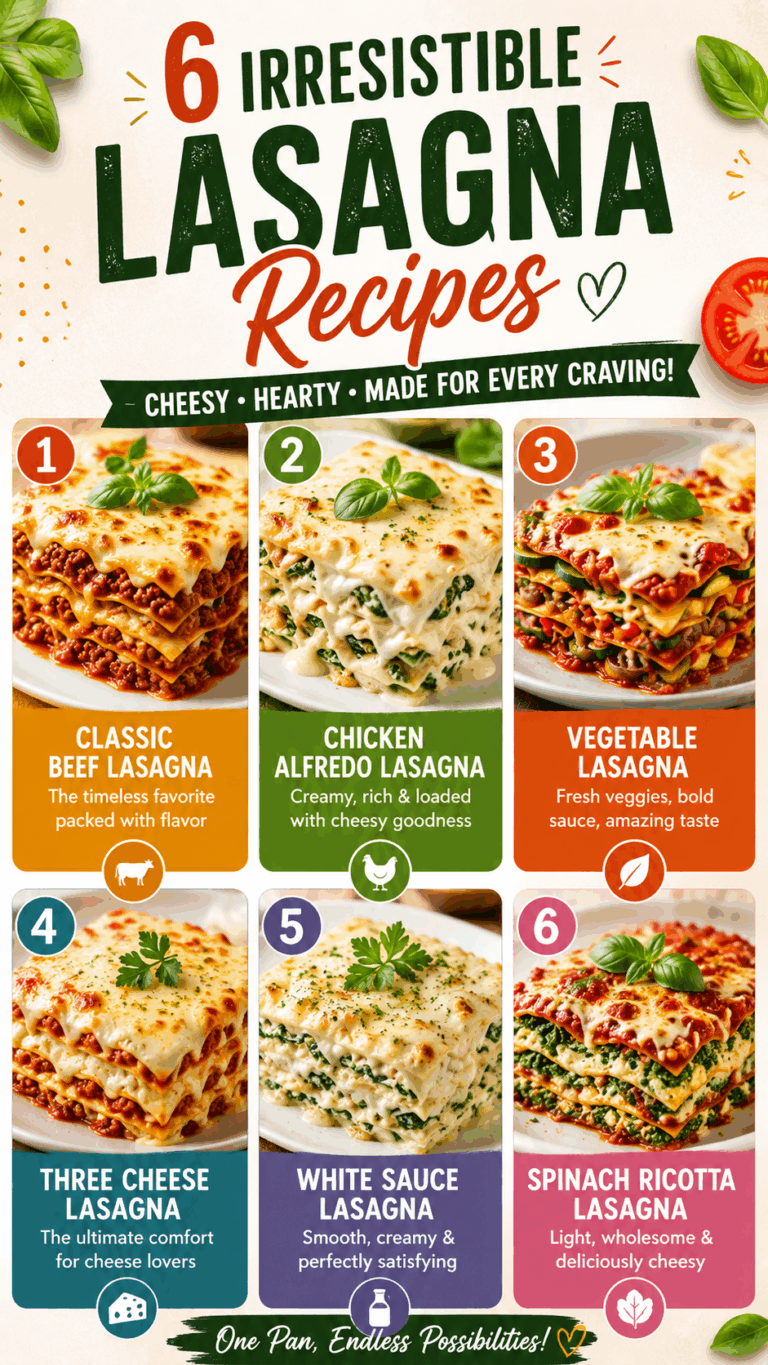 6 Easy Lasagna Recipes Everyone Will Crave  Cheesy Italian Dinner Ideas