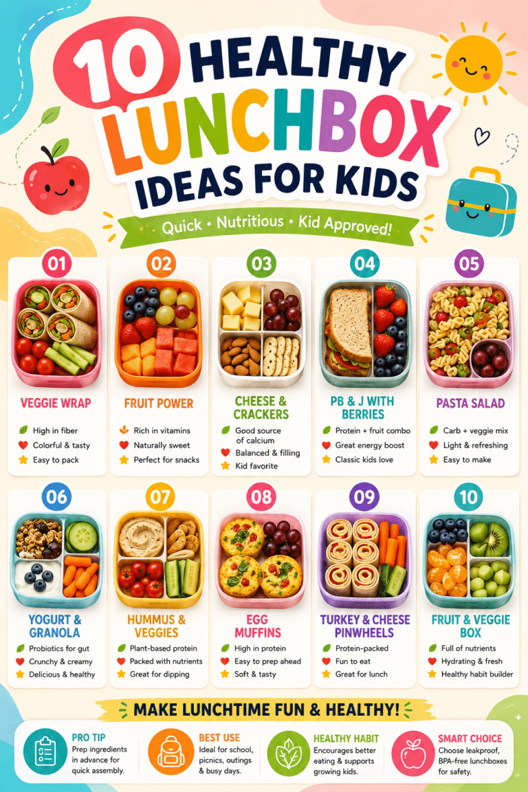10 Healthy Kids Lunchbox Ideas  Easy 5-Minute School Lunches for School Kids