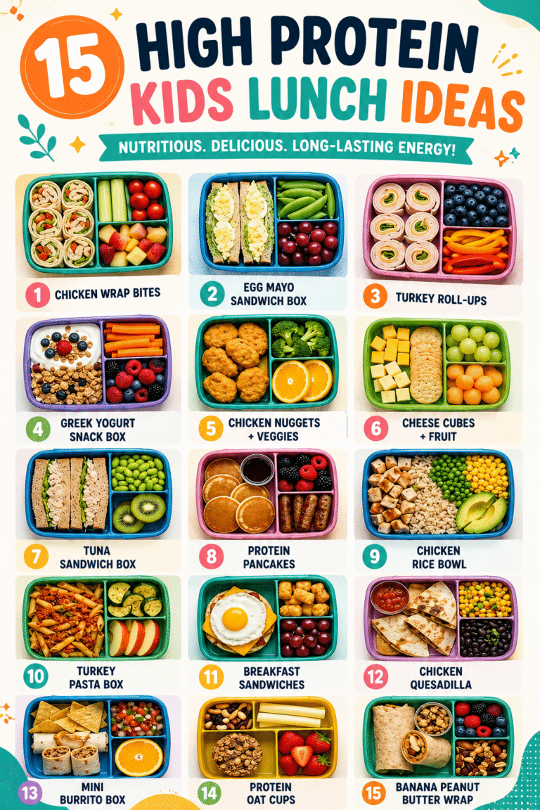 15 High Protein Kids Lunch Box Ideas for School  Healthy Lunches Kids Love