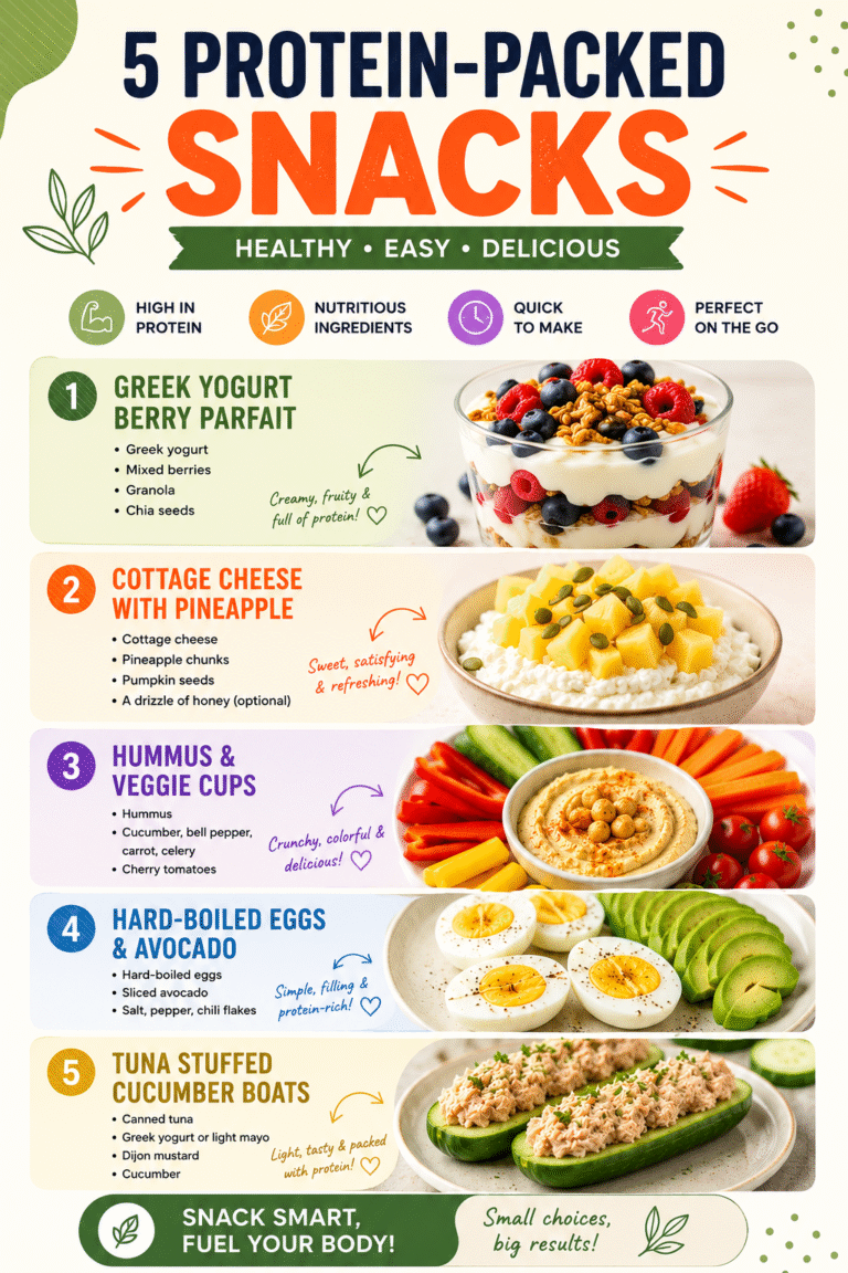 5 High Protein Snack Ideas for Healthy Eating, Easy Meal Prep  High Energy
